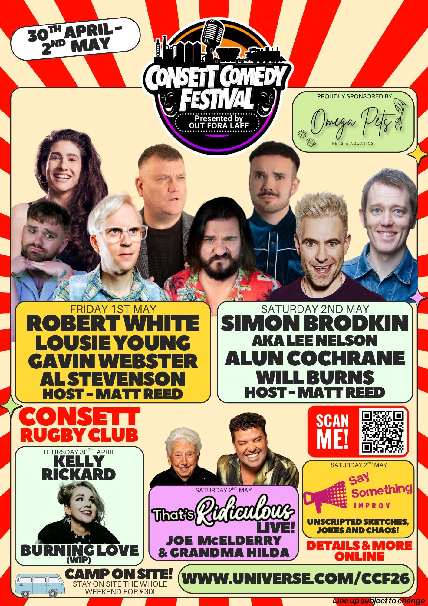 Consett Comedy Festival banner